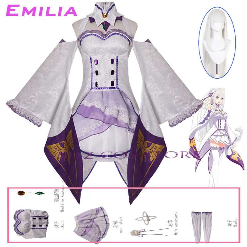 Women Accessories Products - Emilia Cosplay Anime Re Zero Kara