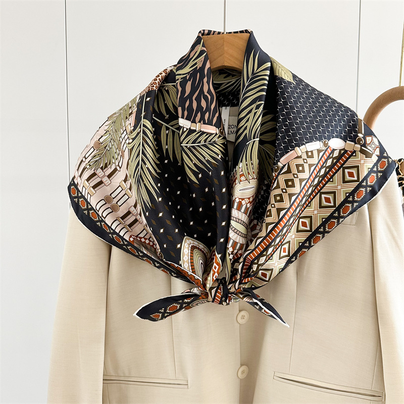 Accessories Brand For Women - Twill Silk Scarf 90CM Brand Luxury
