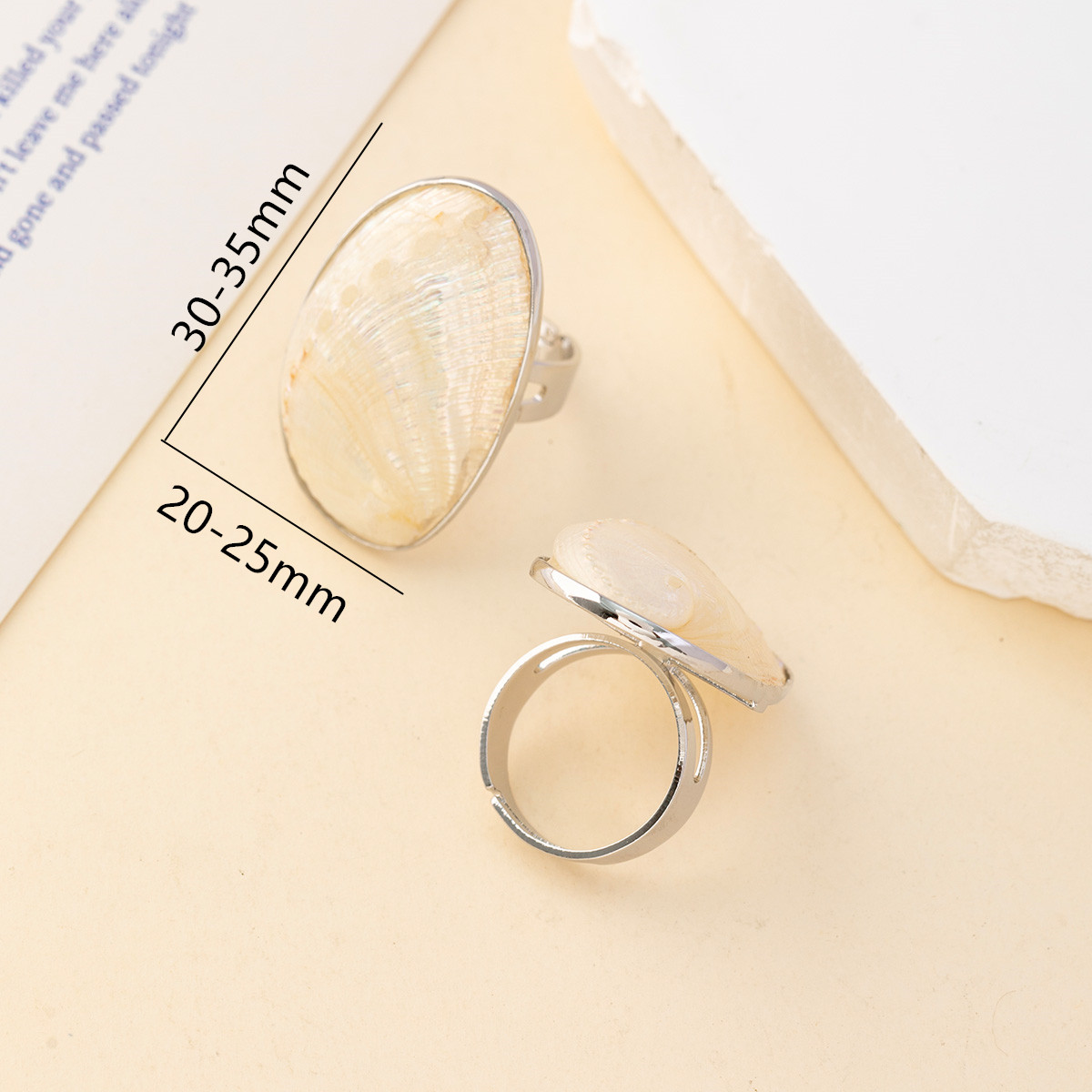Vintage Chunky Shell Rings for - Women Accessories Outlet ulasan dan harga