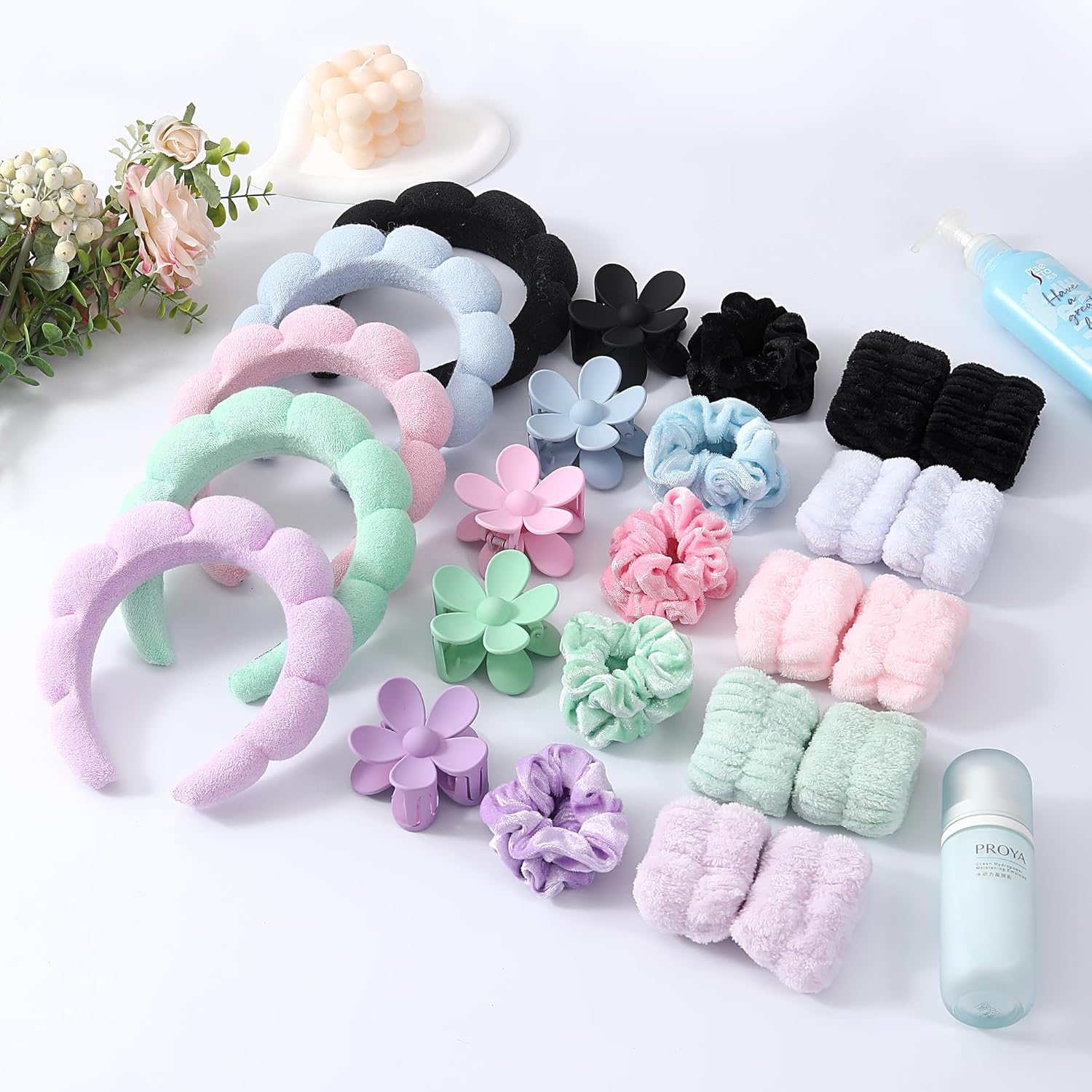6pcs Headbands Wristband Set f - Women Accessories Combo Gift ulasan dan harga