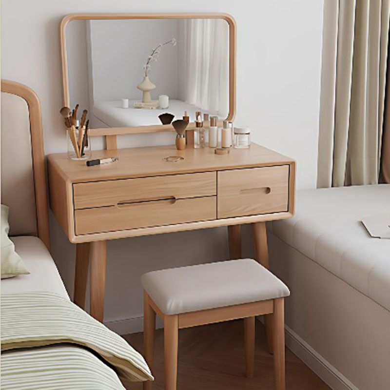 Mirror Desk Vanity Table Stool - Women Accessories Drawer ulasan dan harga