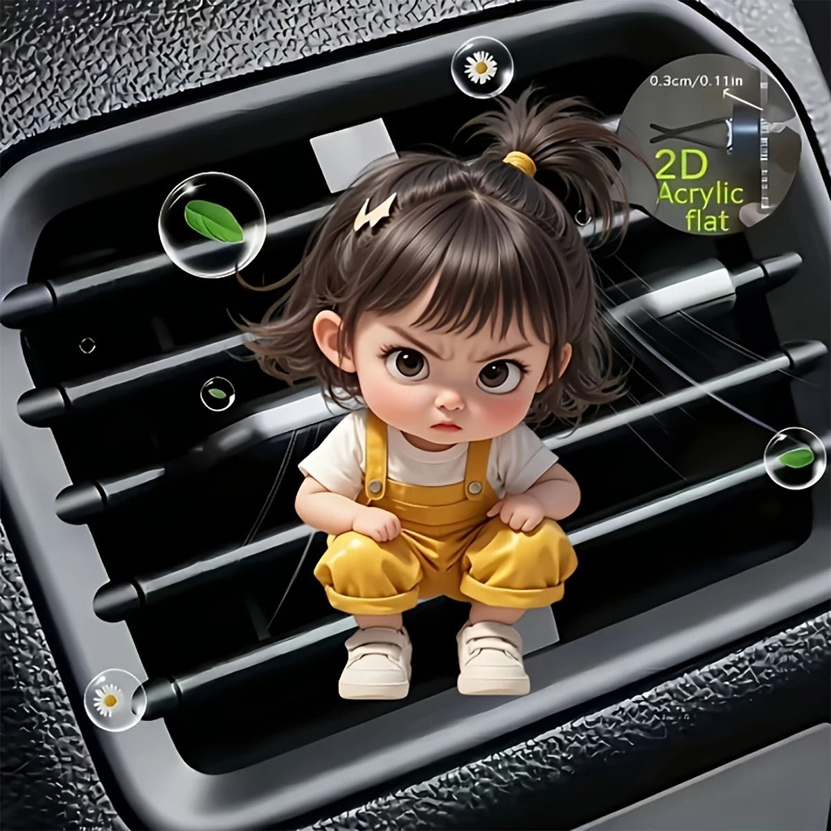 Kawaii Cartoon Angry Little Gi - Women Accessories Outlet ulasan dan harga