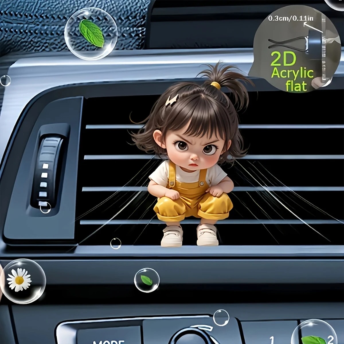 Kawaii Cartoon Angry Little Gi - Women Accessories Outlet ulasan dan harga
