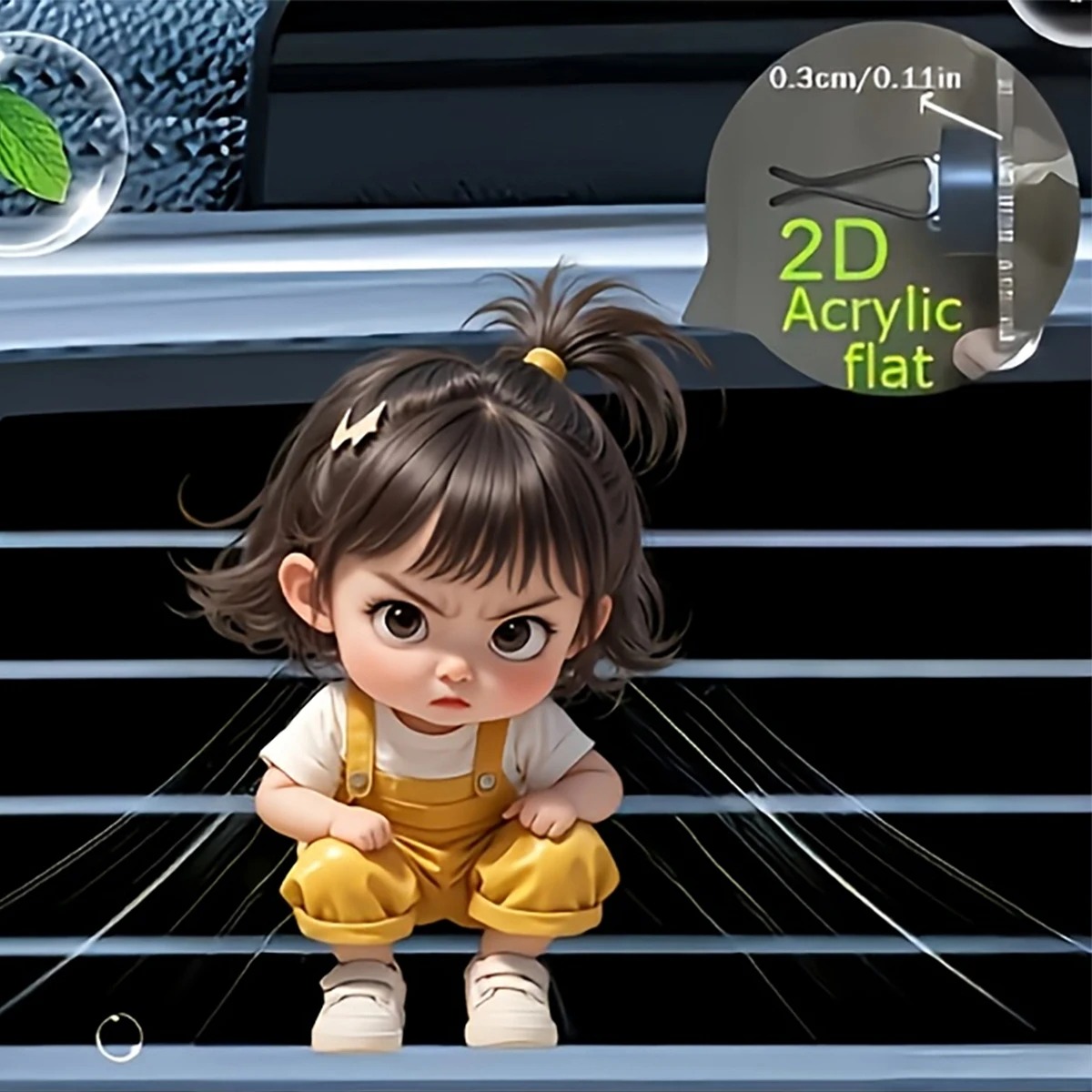 Kawaii Cartoon Angry Little Gi - Women Accessories Outlet ulasan dan harga
