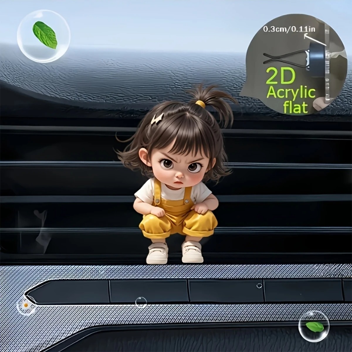 Kawaii Cartoon Angry Little Gi - Women Accessories Outlet ulasan dan harga