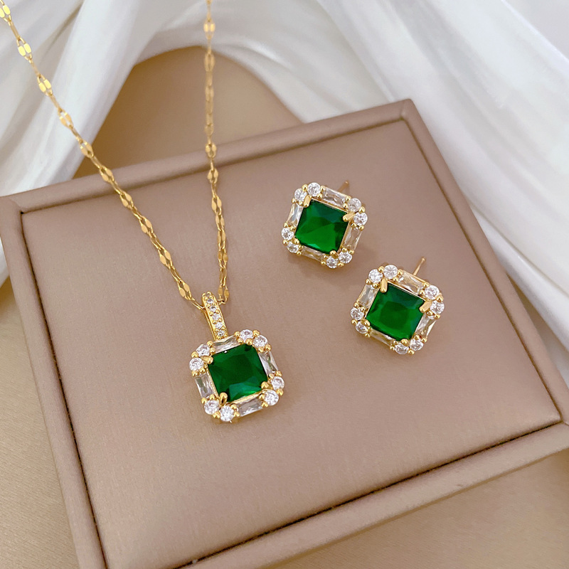 18K Gold Plated Stainless stee - Women Accessories Combo Gift ulasan dan harga