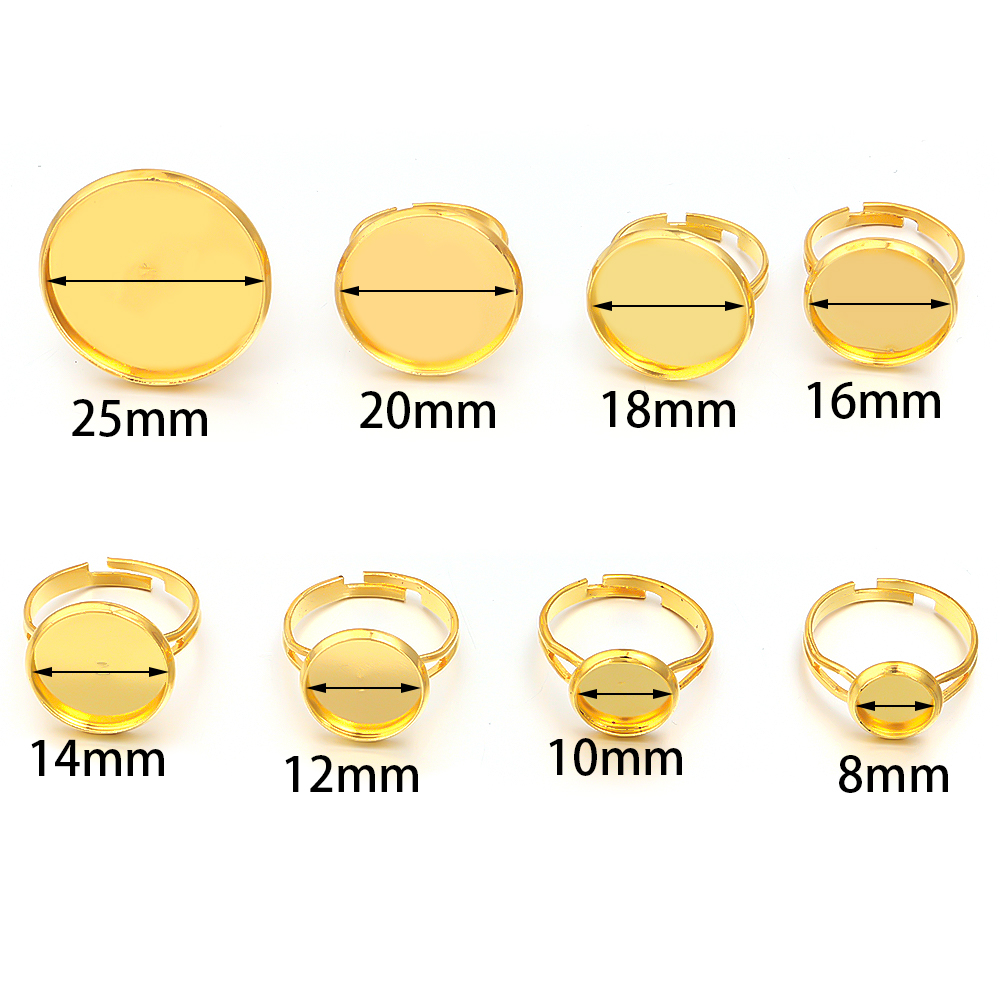 10Pcs/Lot Adjustable Blank Rin - Ring Set Adjustable ulasan dan harga