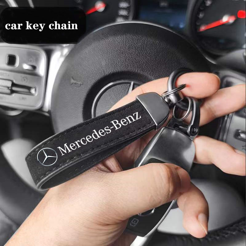 Suede Leather Man Keyring Key  - Women Accessories Outlet ulasan dan harga