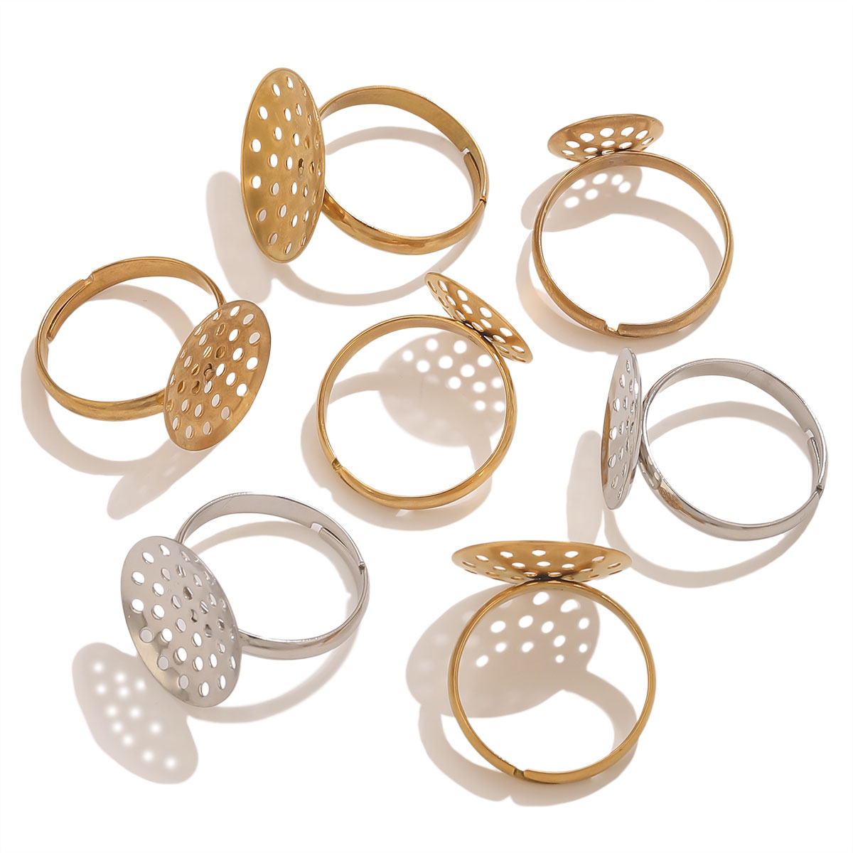 10pcs/lot Stainless Steel Ring - Ring Set Adjustable ulasan dan harga