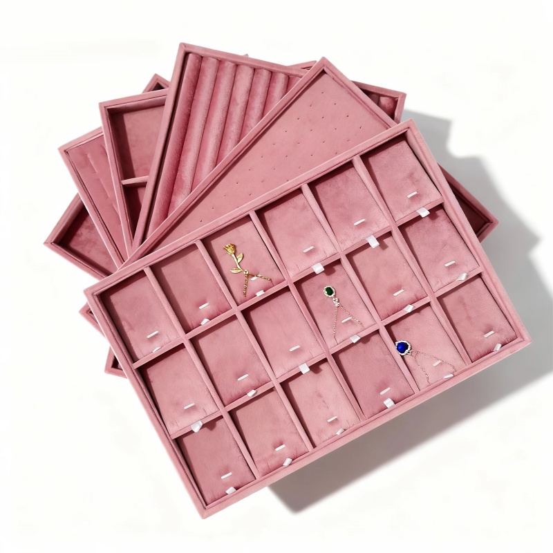Velvet Jewelry Organizer Trays - Women Accessories Drawer ulasan dan harga