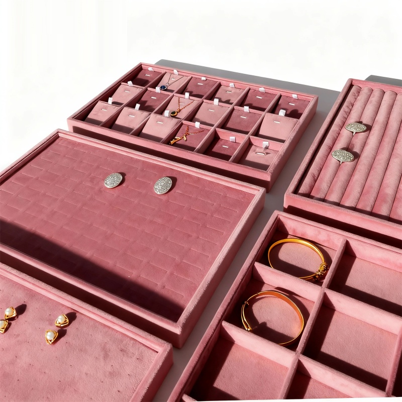 Velvet Jewelry Organizer Trays - Women Accessories Drawer ulasan dan harga