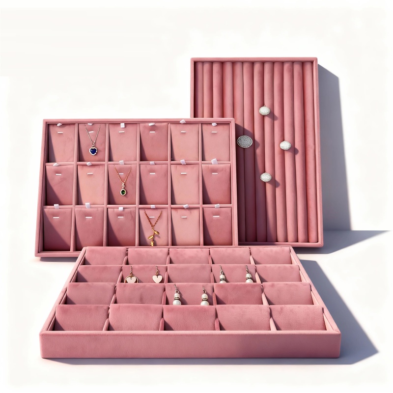 Velvet Jewelry Organizer Trays - Women Accessories Drawer ulasan dan harga