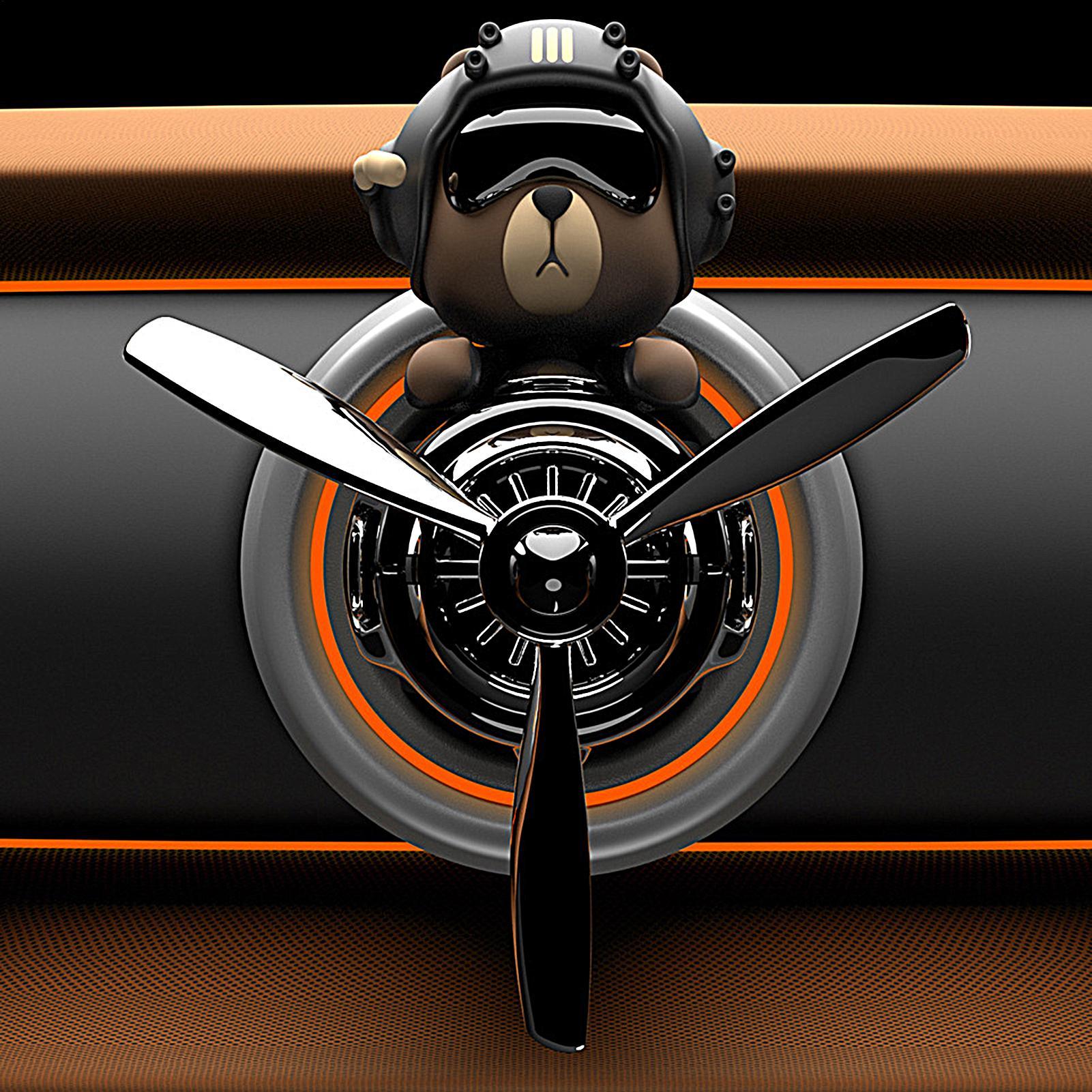 Rotating pilot bear ornaments  - Women Accessories Outlet ulasan dan harga