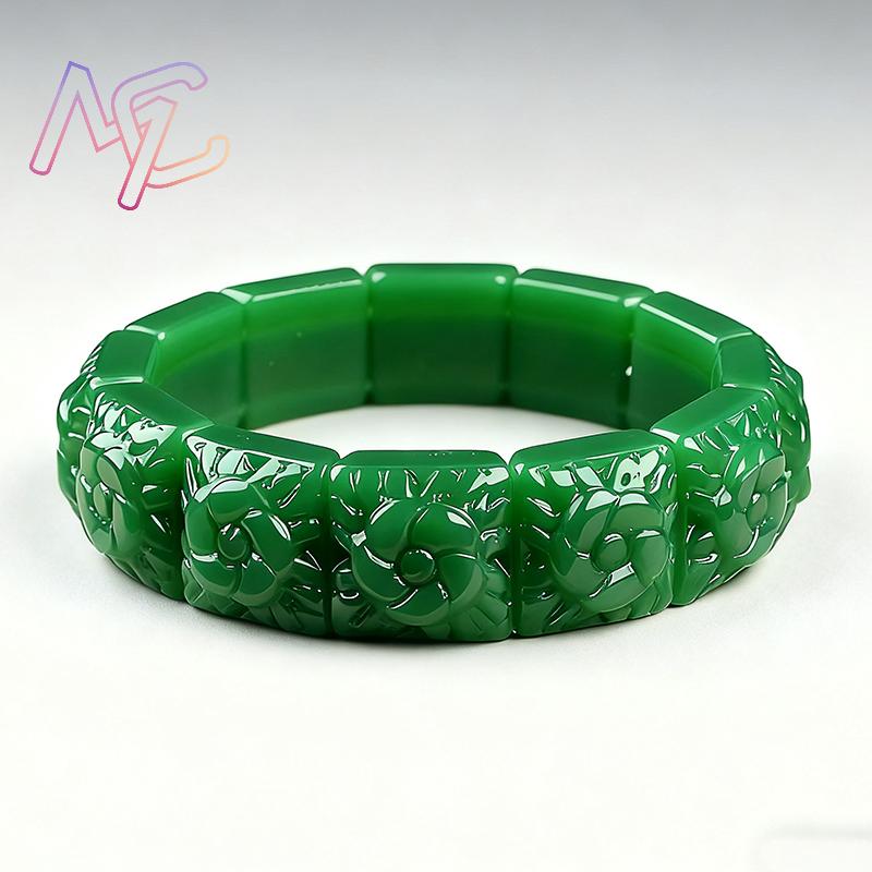 Real Jade Flower Bracelet Bang - Women Accessories Products ulasan dan harga