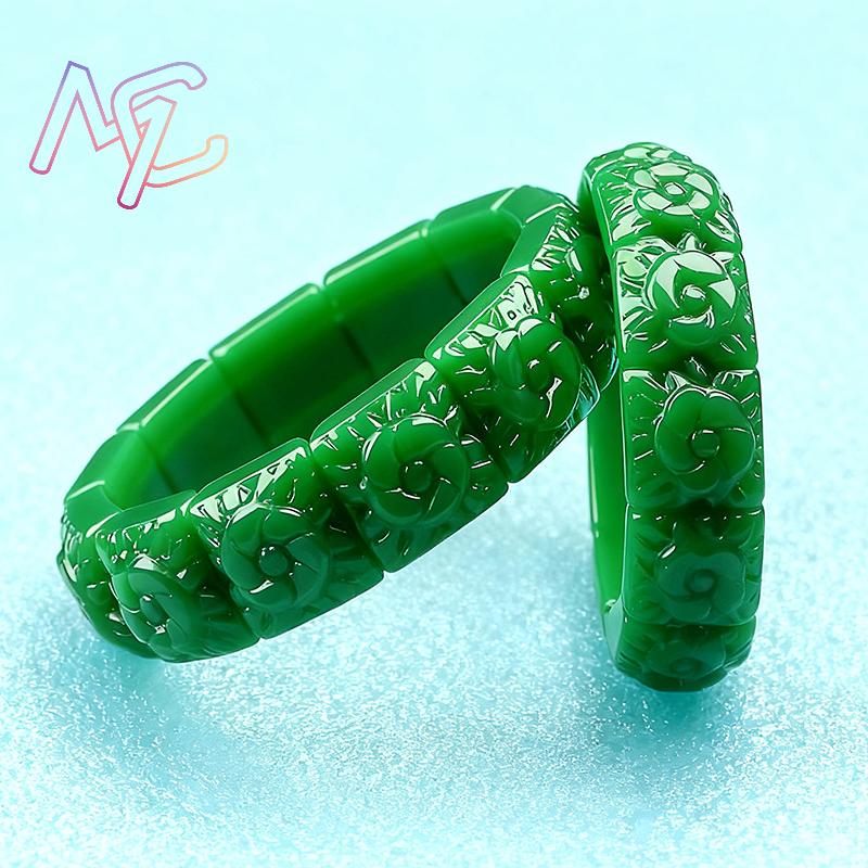 Real Jade Flower Bracelet Bang - Women Accessories Products ulasan dan harga