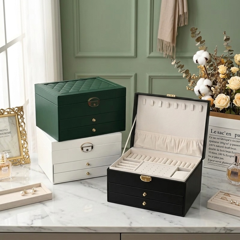 Large Capacity Jewelry Box Mul - Women Accessories Drawer ulasan dan harga