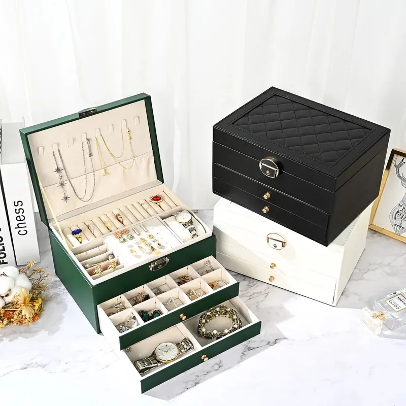 Large Capacity Jewelry Box Mul - Women Accessories Drawer ulasan dan harga