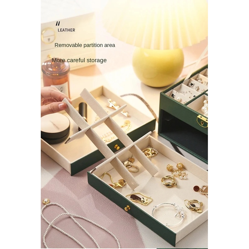 Large Capacity Jewelry Box Mul - Women Accessories Drawer ulasan dan harga