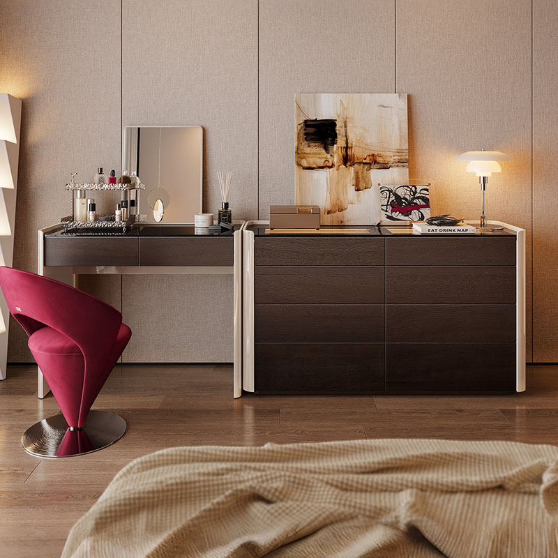 Coffee Modern Vanity Table Com - Women Accessories Drawer ulasan dan harga