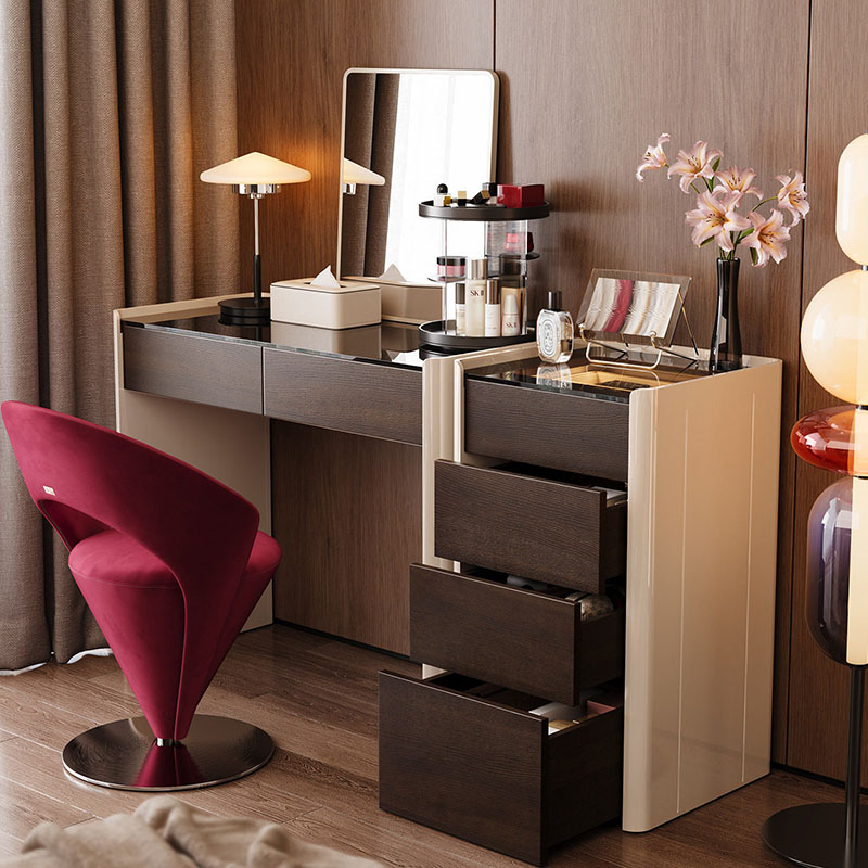 Coffee Modern Vanity Table Com - Women Accessories Drawer ulasan dan harga