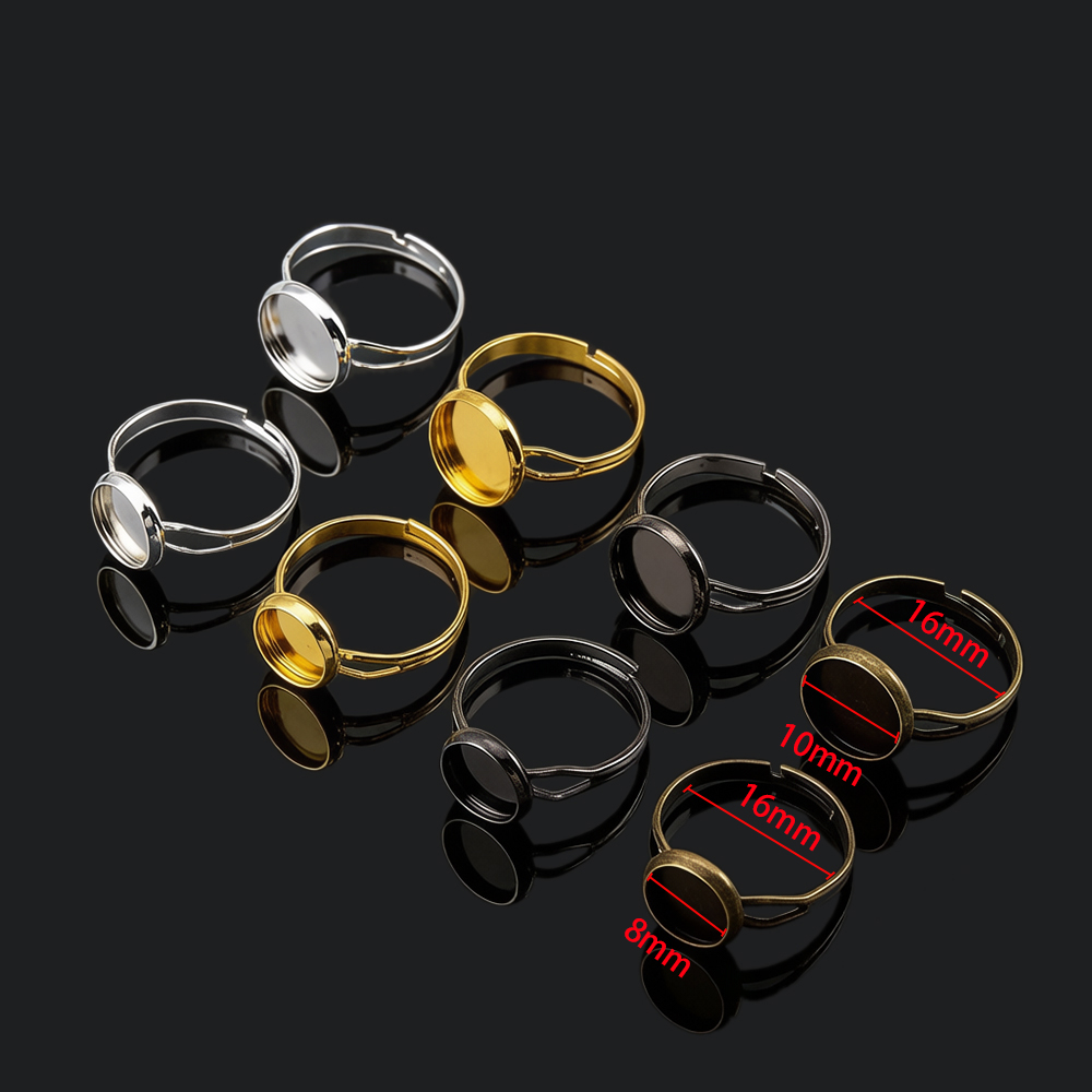 10pcs/lot Adjustable Blank Rin - Ring Set Adjustable ulasan dan harga