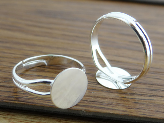 6/8/10/12mm 10pcs Silver Plate - Ring Set Adjustable ulasan dan harga