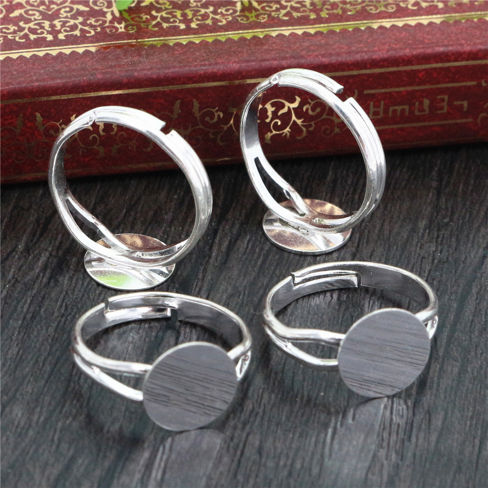 6/8/10/12mm 10pcs Silver Plate - Ring Set Adjustable ulasan dan harga