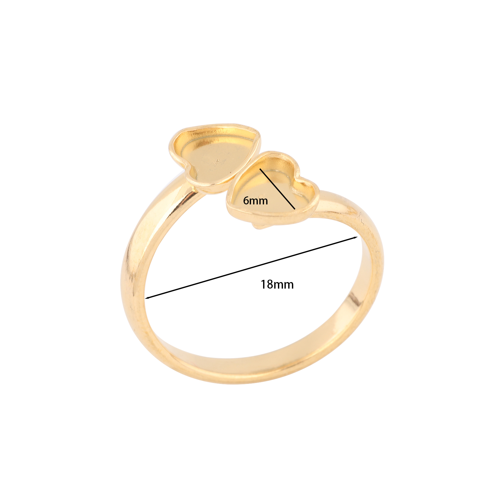 10pcs Stainless Steel Gold Pla - Ring Set Adjustable ulasan dan harga