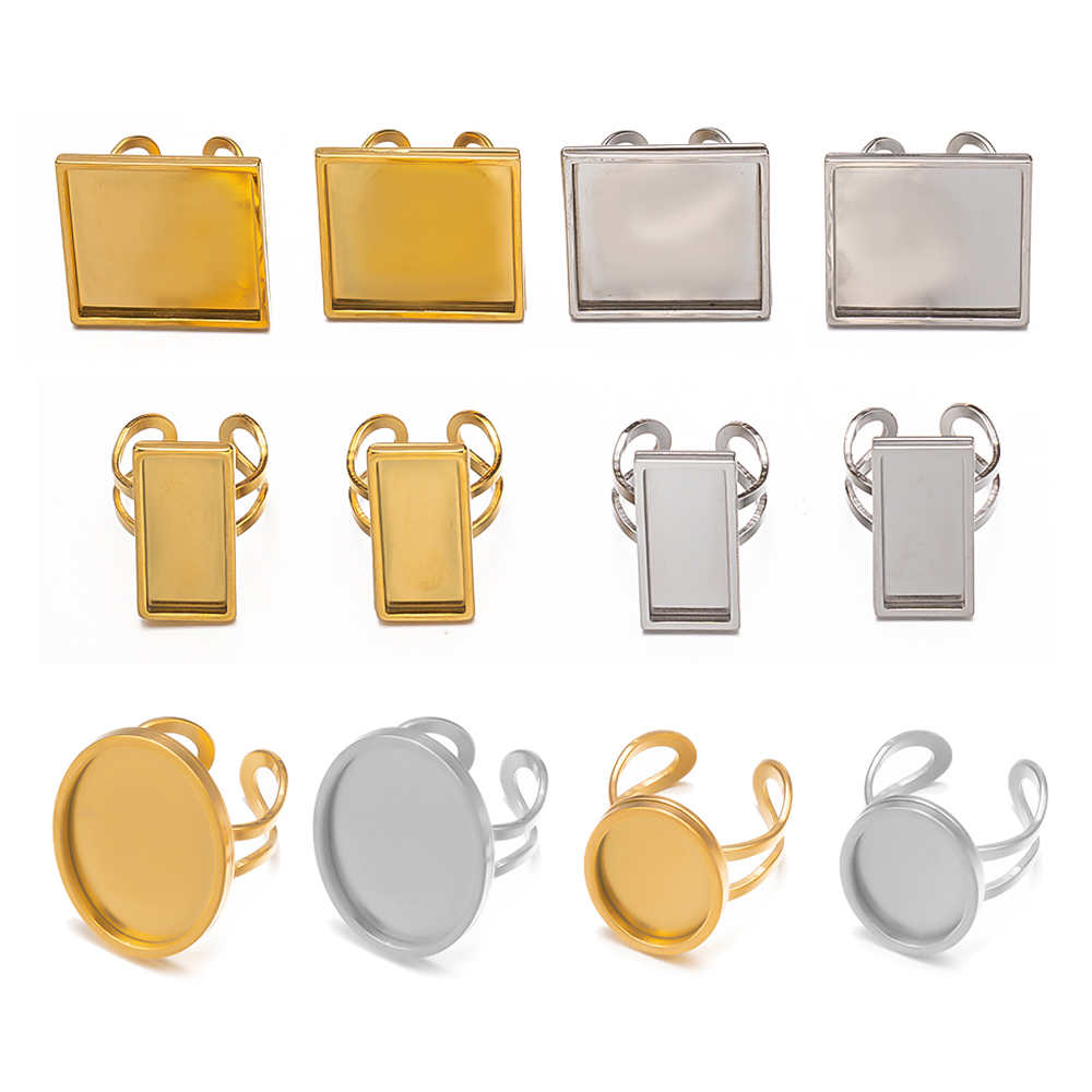 4Pcs  Stainless Steel Square O - Ring Set Adjustable ulasan dan harga