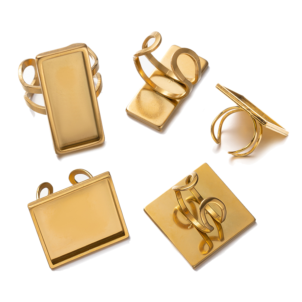 4Pcs  Stainless Steel Square O - Ring Set Adjustable ulasan dan harga